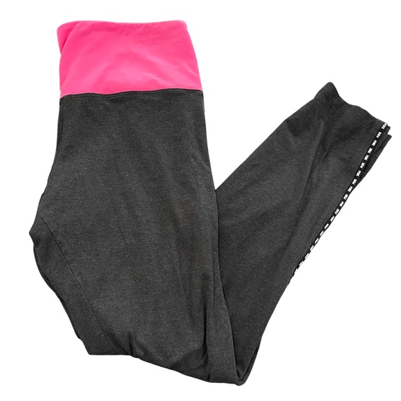PINK Victoria's Secret Pants - Victoria’s Secret Pink Logo Cotton Foldover Yoga Leggings